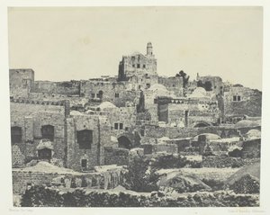 Jeruzsálem, Nyugati negyed, Palesztina, 184951, nyomtatva 1852. alkotó: Maxime Du Camp