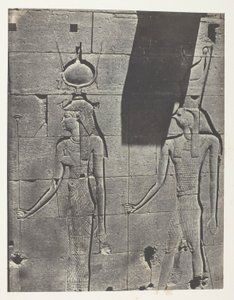 Kalabscheh, Sculptures De La Façade Postérieure Du Temple; Nubie, 92. tábla az "Egypte, Nubie, Palestine et Syrie" című albumból (1852).