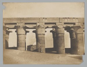 Luxor, a palota nagy oszlopcsarnoka alkotó: Maxime Du Camp