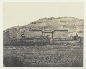 Medinet-Habou, Általános nézet a Rinesről, Théba alkotó: Maxime Du Camp