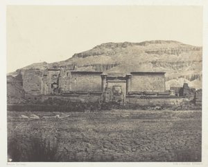 Medinet-Habou, Általános nézet a Rinesről, Théba alkotó: Maxime Du Camp