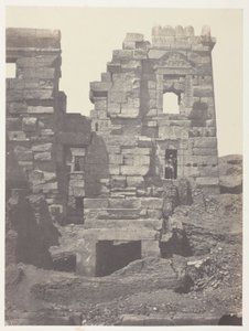 Medinet-Habou, a Gynécée de Ramsès-Méiamoun északi homlokzata; Théba alkotó: Maxime Du Camp