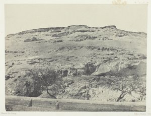 Az ókori Lykopolisz nekropolisza, Felső-Egyiptom, 12. tábla az "Egypte, Nubie, Palestine et Syrie" című albumból (1852). alkotó: Maxime Du Camp