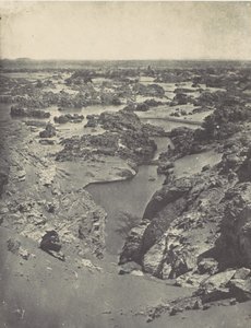 Núbia. Cavalier nézet a második szürkehályogról, 1850. alkotó: Maxime Du Camp
