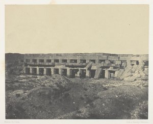 Karnak-palota, a palota magánlakásai, III. Tothmes sétány; Théba alkotó: Maxime Du Camp