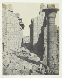 Karnak-palota, Bubastiták udvara és a Hypostyle Hall főbejárata, Théba, 184951. alkotó: Maxime Du Camp