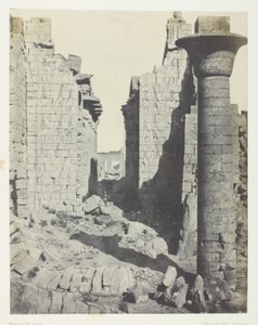 Karnak-palota, Bubastiták udvara és a Hypostyle Hall főbejárata; Théba alkotó: Maxime Du Camp