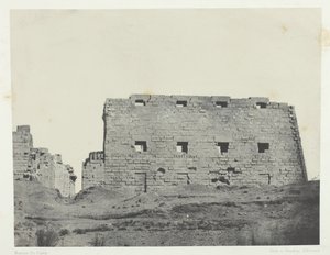 Karnak-palota, Délnyugati Nagy Pilonok, Théba, 184951, nyomtatva 1852. alkotó: Maxime Du Camp