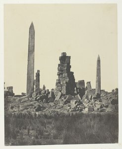 Karnak-palota, Obeliszkek, Théba, 184951, nyomtatva 1852. alkotó: Maxime Du Camp