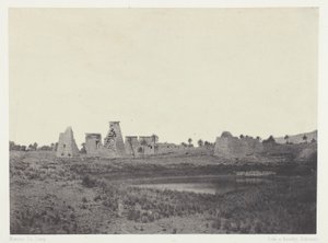 Karnak-palota, Dél-Propylaea; Théba alkotó: Maxime Du Camp