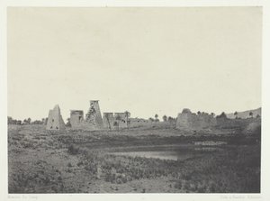Karnak-palota, Dél-Propylaea, Théba, 184951, nyomtatva 1852-ben. alkotó: Maxime Du Camp