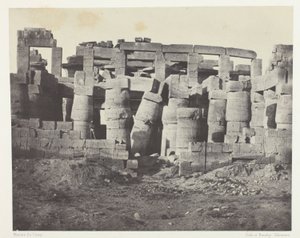 Karnak palota, Hypostyle Hall északra vitték; Théba alkotó: Maxime Du Camp