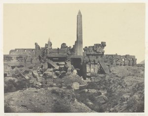 karnaki palota, gránit szentély és Hypostyle terem; Théba alkotó: Maxime Du Camp