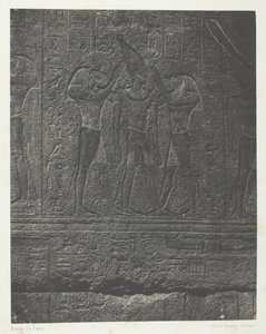 Karnak-palota, A gránitszentély külső szobrai, Théba, 184951, nyomtatva 1852-ben. alkotó: Maxime Du Camp
