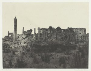 Karnak-palota, A romok általános képe, Északra vitték, Théba, 184951, nyomtatva 1852. alkotó: Maxime Du Camp