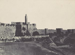 Palesztina. Jeruzsálem. A falak nyugati része, 1850. alkotó: Maxime Du Camp