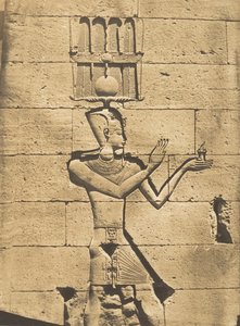 Ptolemee-Caesarion – Kalabcheh Talmis templomának domborműve, 1850. április 8. alkotó: Maxime Du Camp