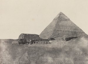 Chephren piramisa, Közép-Egyiptom, 10. tábla az "Egyiptom, Núbia, Palesztina és Szíria" című albumból (1852) alkotó: Maxime Du Camp