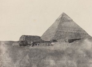 Chephren piramisa, Közép-Egyiptom, 10. tábla az "Egyiptom, Núbia, Palesztina és Szíria" című albumból (1852) alkotó: Maxime Du Camp