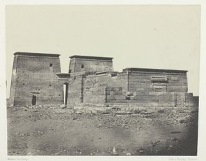 Temple De Dakkeh (Ancient Pselcis); Núbia, 94. tábla az "Egypte, Nubie, Palestine et Syrie" albumból (1852) alkotó: Maxime Du Camp