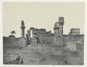Hermontisz temploma, Felső-Egyiptom, 63. tábla az "Egypte, Nubie, Palestine et Syrie" albumból (1852) alkotó: Maxime Du Camp
