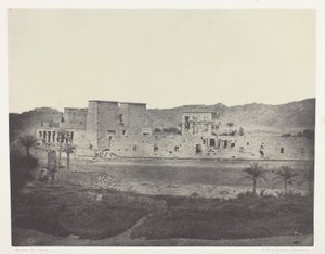 Látkép Beghé szigetéről, nyugatról, Philoe; Núbia, 68. tábla az "Egypte, Nubie, Palestine et Syrie" albumból (1852). alkotó: Maxime Du Camp