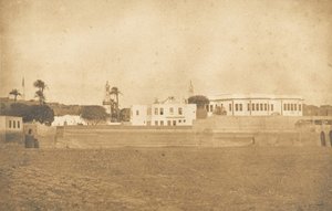 Kilátás Syoutra – pasa palotája, 1850. alkotó: Maxime Du Camp
