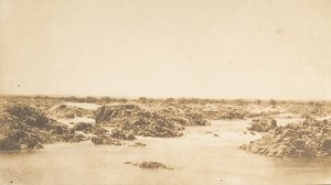 Kilátás a második szürkehályog zuhatagára, 1850. március. alkotó: Maxime Du Camp