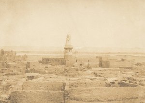 Edfu falu látképe, 1849-50. alkotó: Maxime Du Camp
