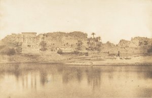 Philae szigetének általános képe, keletről, 1849-50. alkotó: Maxime Du Camp