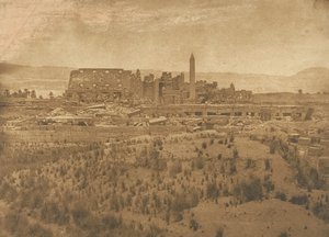 A karnaci palota romjainak általános képe keletről - Théba, 1849-50. alkotó: Maxime Du Camp