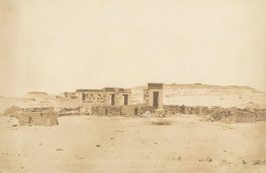 A templom és Déboude Parembole falu általános képe, 1850. április 10. alkotó: Maxime Du Camp