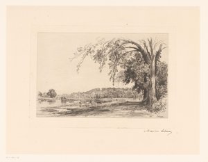 Kilátás Richmondra Richmond (cím az objektumon) alkotó: Maxime François Antoine Lalanne (signed by artist)
