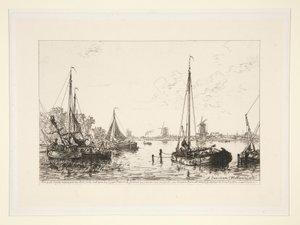 A Zaandam, Hollande (Zaandamban, Hollandiában) alkotó: Maxime Lalanne