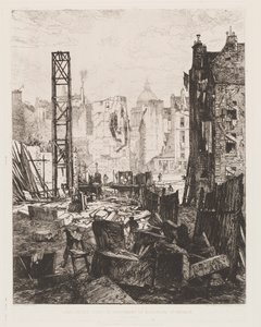 Bontás a Boulevard St. Germain megnyitásához, 1862. alkotó: Maxime Lalanne