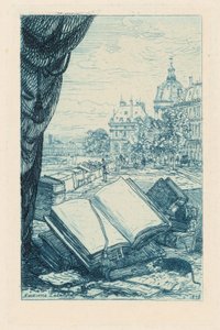 Címlapelőzék az „Un bouquiniste parisien : le père Lécureux” című műhöz alkotó: Maxime Lalanne