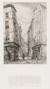 Rue des Marmosets Old Paris, 1862. alkotó: Maxime Lalanne