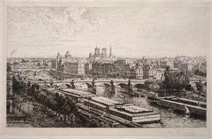 Kilátás a Louvre-ból, 1882. alkotó: Maxime Lalanne