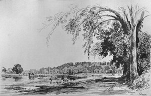 Richmond kilátása a Temzéről, 1871 alkotó: Maxime Lalanne
