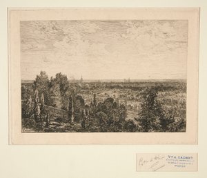 Vue de Paris (Párizsi kilátás) alkotó: Maxime Lalanne