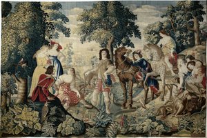 Pihenj az erdőben Az angol jachtok (sorozat címe) alkotó: Maximiliaan van der Gucht