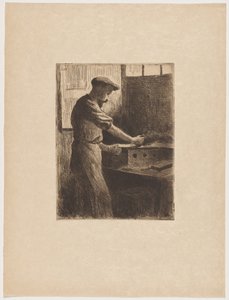 Auguste Delâtre munka közben alkotó: Maximilien Luce