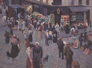 A Rue des Abbesses alkotó: Maximilien Luce
