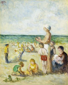 Normandiában a tengerparton; A normandiai tengerparton, 1930 körül alkotó: Maximilien Luce