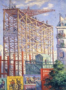 Állványok és plakátok, 1912 körül alkotó: Maximilien Luce
