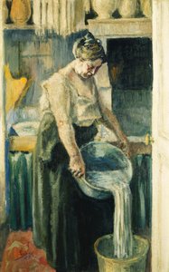 A mosónő; La Blanchisseuse, alkotó: Maximilien Luce