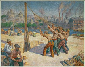 A halomhajtók (olaj, vászon) alkotó: Maximilien Luce