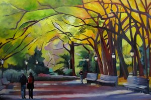Élénk őszi park alkotó: Maxine Shore
