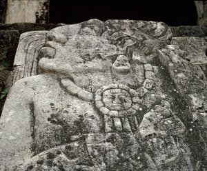 Stele az A házban, terasz 2 a palotában alkotó: Mayan