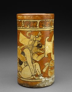 Hajó majom- és kutyaistenekkel, i.sz. 600-900 (cserépedény csúszdával) alkotó: Mayan